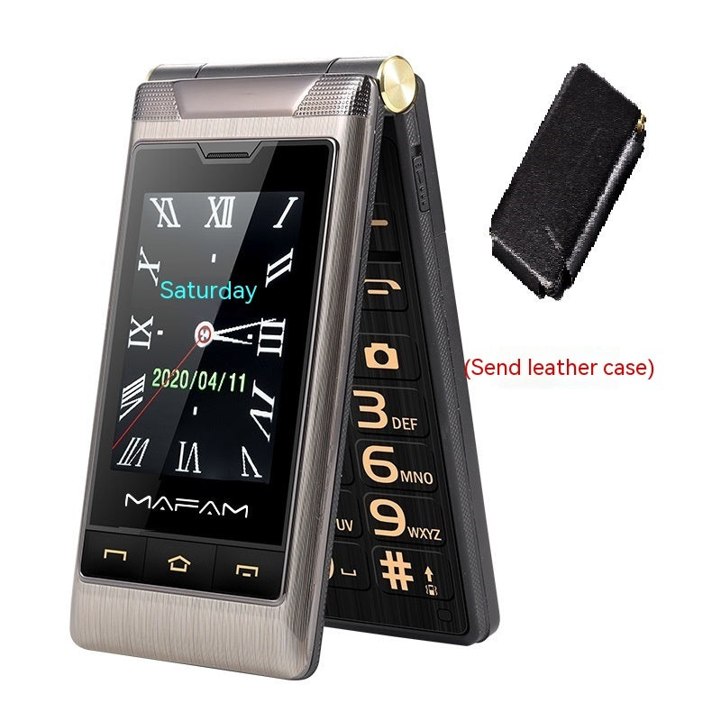 Telefono Cellulare a Conchiglia Dual Screen con Batteria 5900mAh