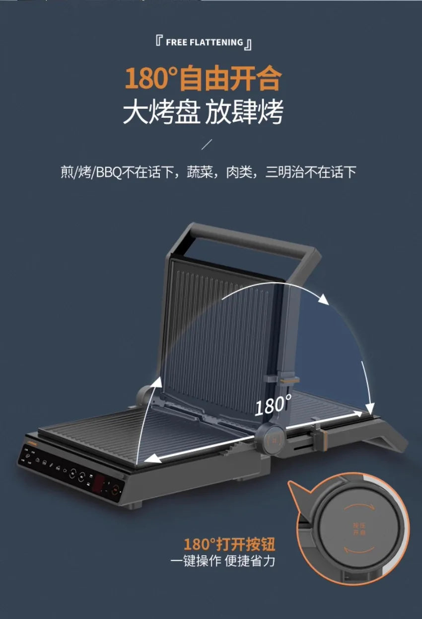 Grilled Steak Machine Intelligente – Barbecue Doppia Piastra  Cottura Automatica, Sandwich & Bistecche Perfette
