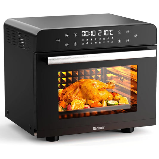 Karinear Air Fryer Oven 36L – Forno 10 in 1 in Acciaio Inox  Doppio Vetro, Accessori Inclusi, 1800W