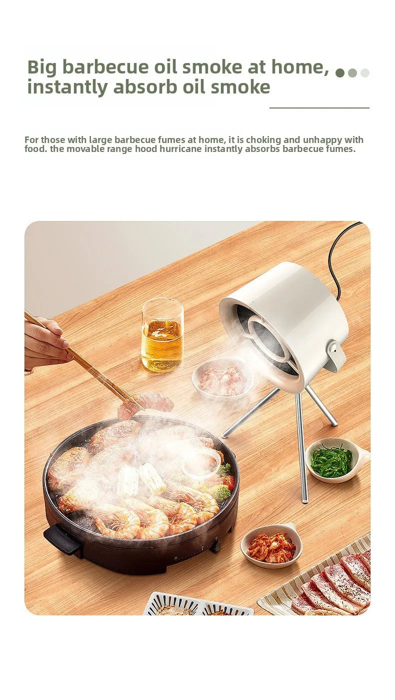 Mini Cappa Aspirante USB da Tavolo – Ventilatore da Cucina Portatile per Fumo e Odori