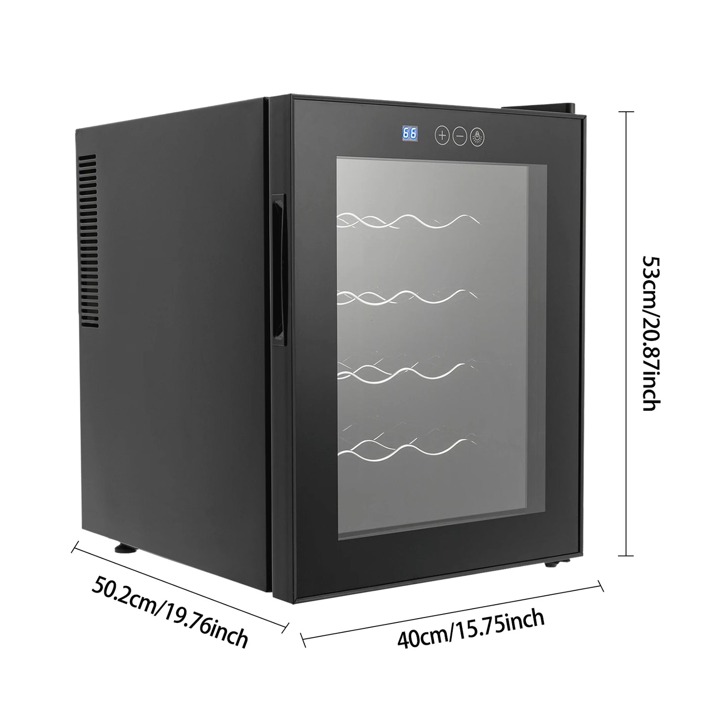 Cantinetta Vino 48L – 20 Bottiglie, Controllo Intelligente 12-18°C, Display LED, Frigorifero Freestanding per Bar Domestico