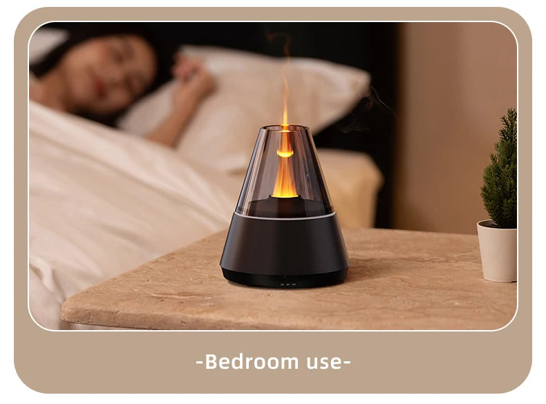 Diffusore di Aromi "Bonfire LED" – Umidificatore Ultrasuoni con Effetto Fiamma Simulata e Luce Atmosferica per Oli Essenziali