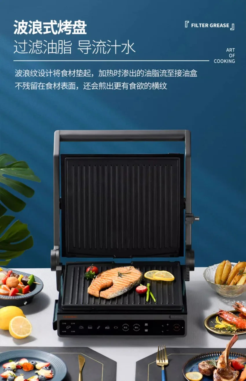Grilled Steak Machine Intelligente – Barbecue Doppia Piastra  Cottura Automatica, Sandwich & Bistecche Perfette