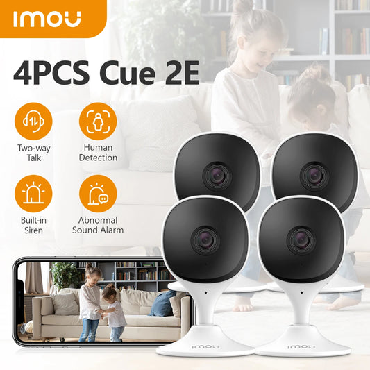 Set 4 Telecamere Wi-Fi IMOU 3MP – Sorveglianza Intelligente con Visione Notturna e Baby Monitor