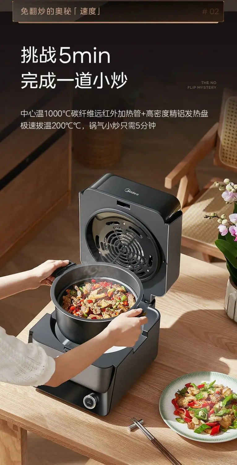 Air Fryer Smart KZC40C01XM – Doppia Fonte di Calore  Cottura Senza Ribaltamento, 4 Funzioni, Design Premium