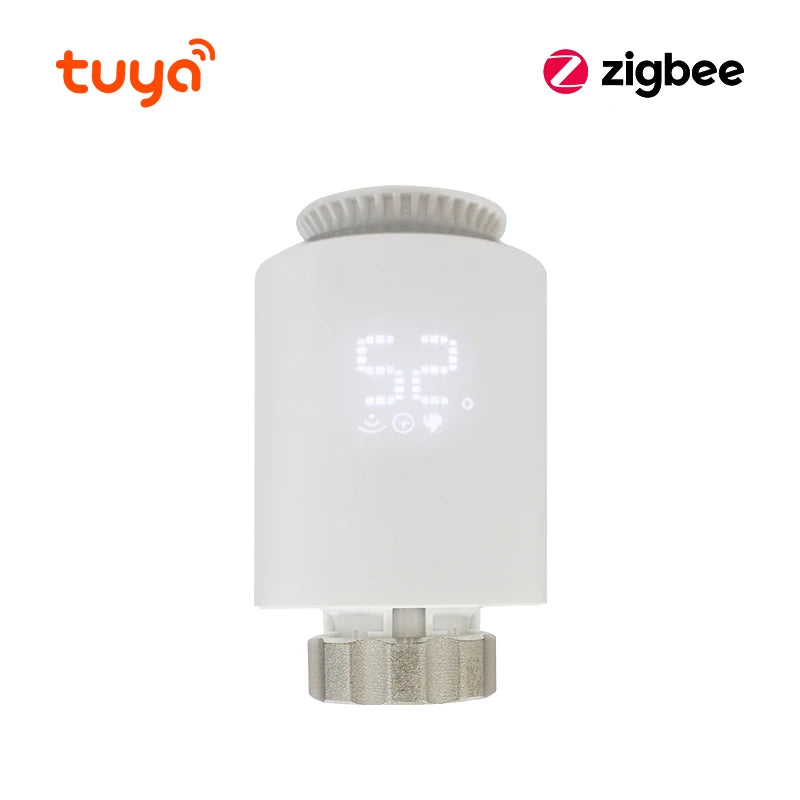Valvola Termostatica Smart Zigbee 3.0 per Radiatori con Controllo WiFi Tuya e Alexa