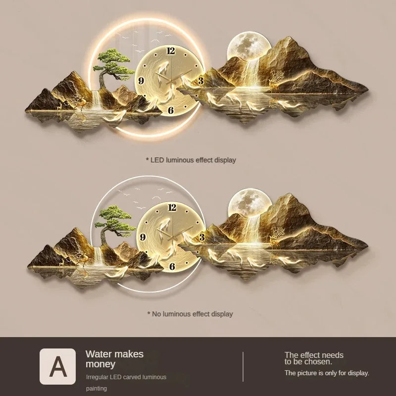 Orologio da Parete LED di Design Minimalista Nordico