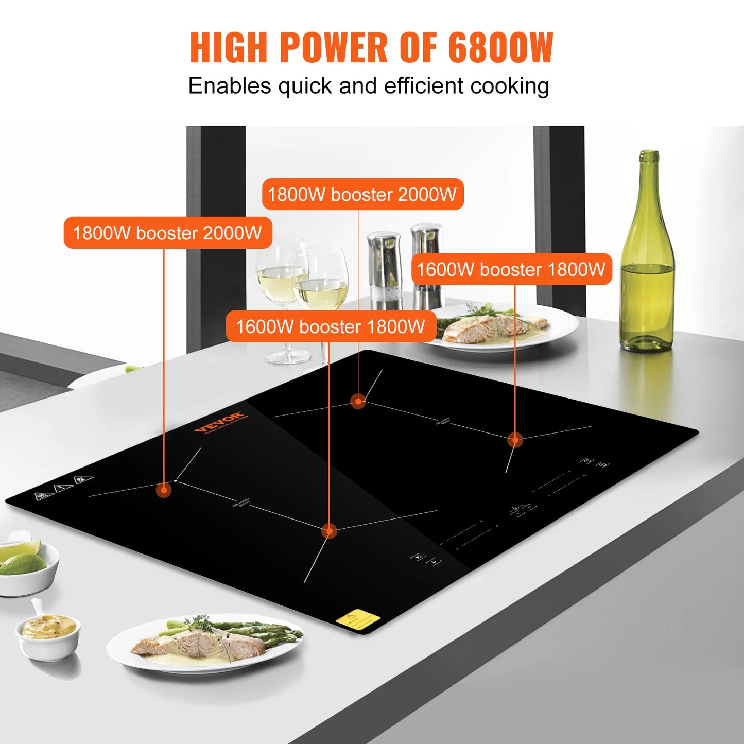 π³ Piano Cottura a Induzione VEVOR 24β β Eleganza e Potenza in Cucina