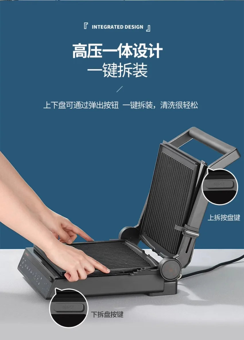 Grilled Steak Machine Intelligente – Barbecue Doppia Piastra  Cottura Automatica, Sandwich & Bistecche Perfette