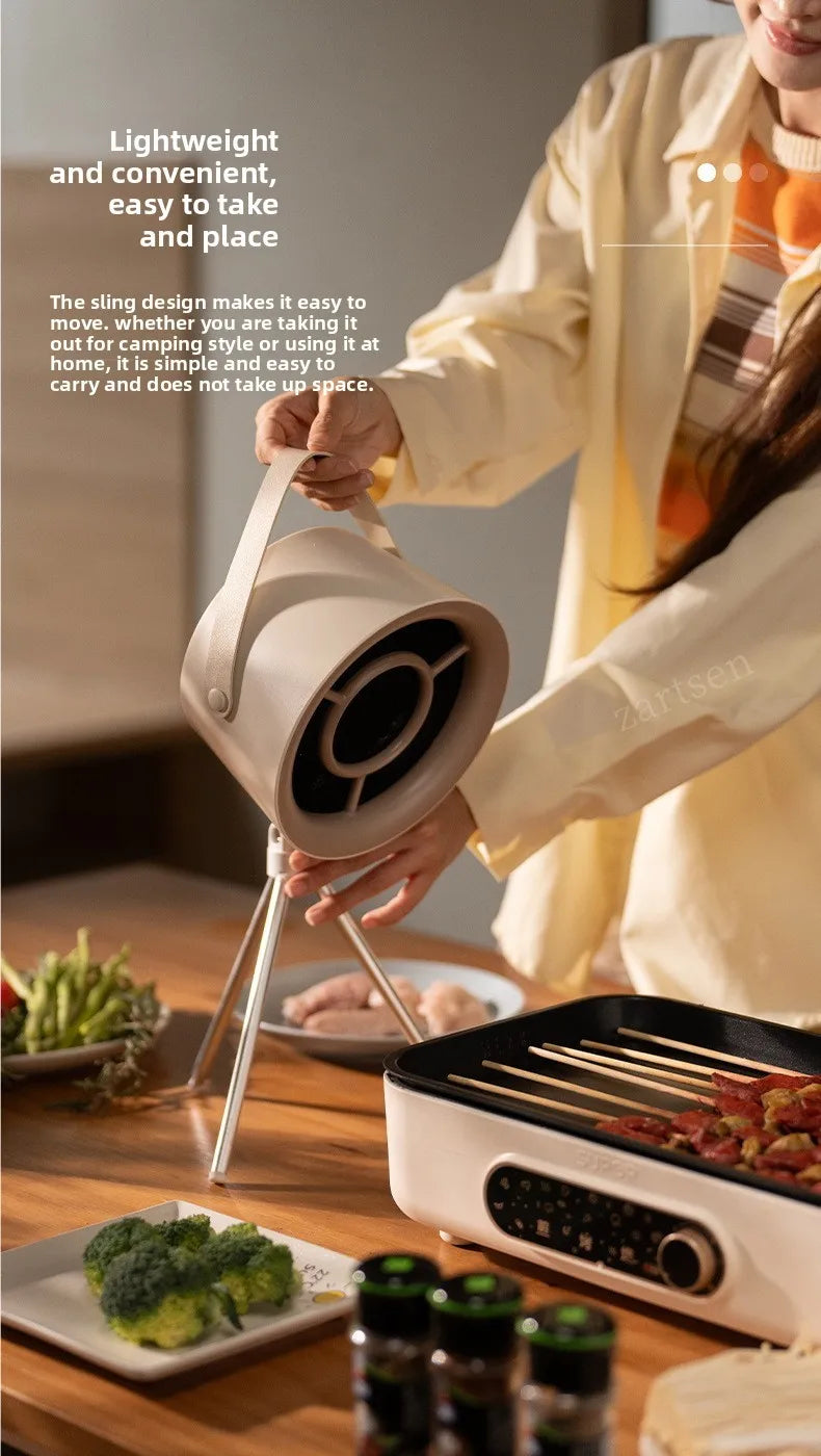 Mini Cappa Aspirante USB da Tavolo – Ventilatore da Cucina Portatile per Fumo e Odori