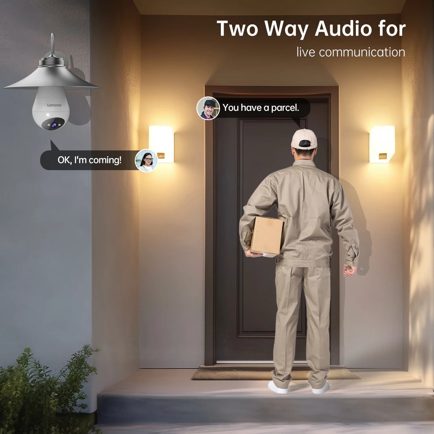 Telecamera WiFi Lenovo 3MP a Lampadina E27 – Sorveglianza Smart con Visione Notturna a Colori
