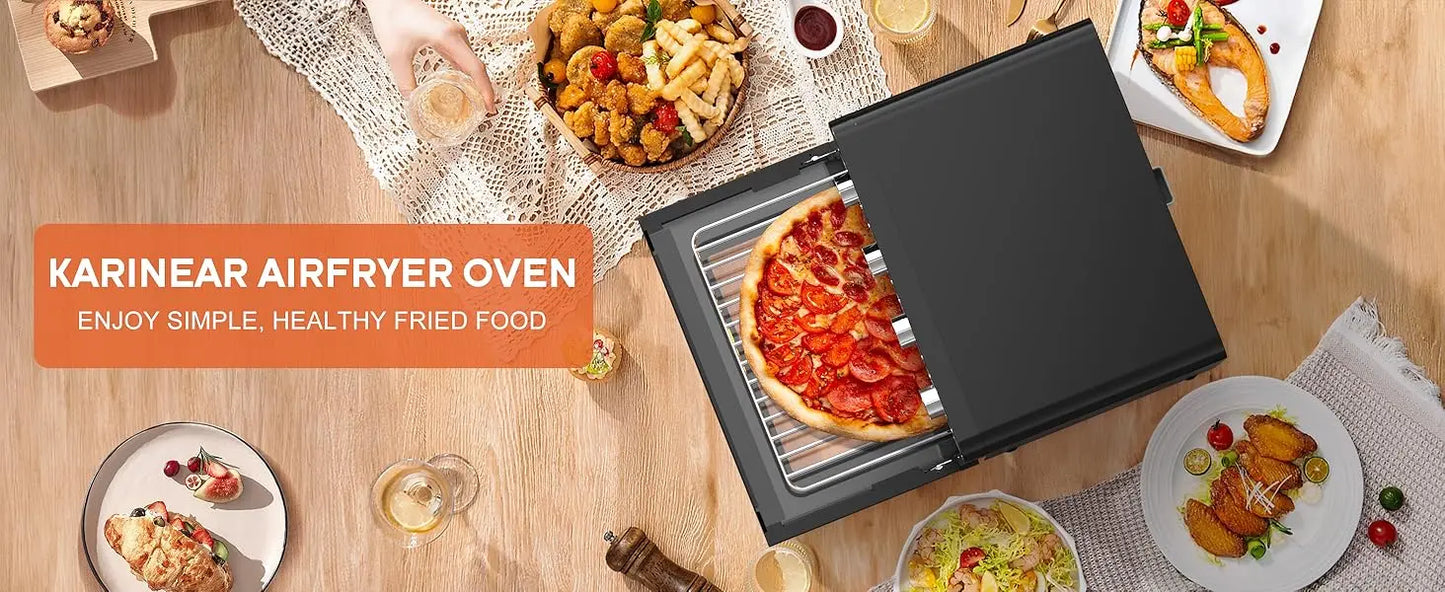 Karinear Air Fryer Oven 36L – Forno 10 in 1 in Acciaio Inox  Doppio Vetro, Accessori Inclusi, 1800W