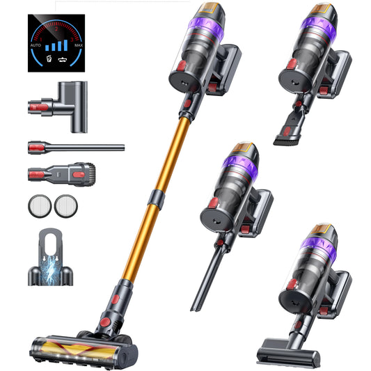 BUTURE VC90 PowerClean™ – Aspirapolvere Smart Senza Fili 600W con Batteria Rimovibile e Spazzola Antiacaro