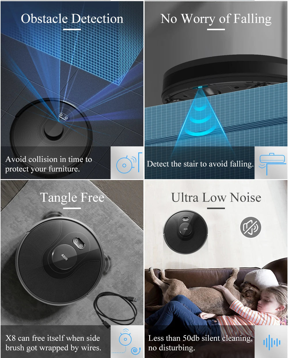 π€ ABIR X8 β Pulizia Intelligente, Personalizzata e Silenziosa
