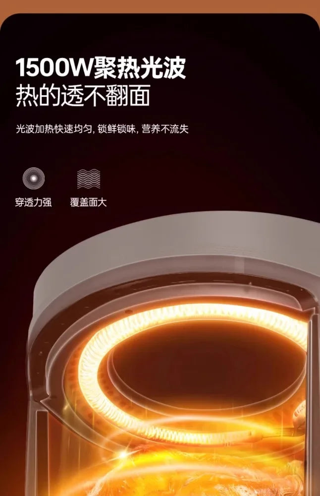 Air Fryer XXL 360° – Forno Multifunzione a Cottura Circolare  Antiaderente, Facile da Pulire, Nuovo Design 2025