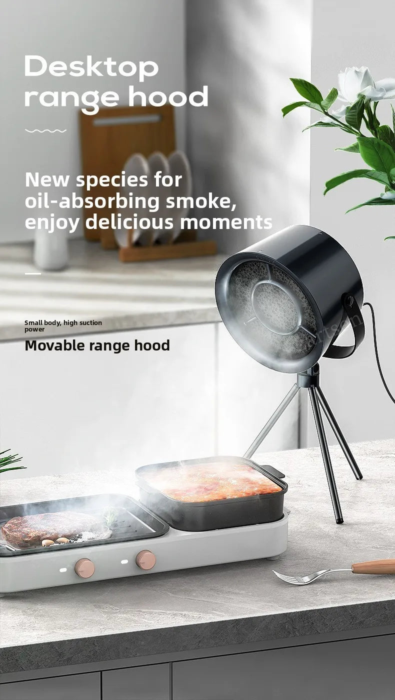 Mini Cappa Aspirante USB da Tavolo – Ventilatore da Cucina Portatile per Fumo e Odori