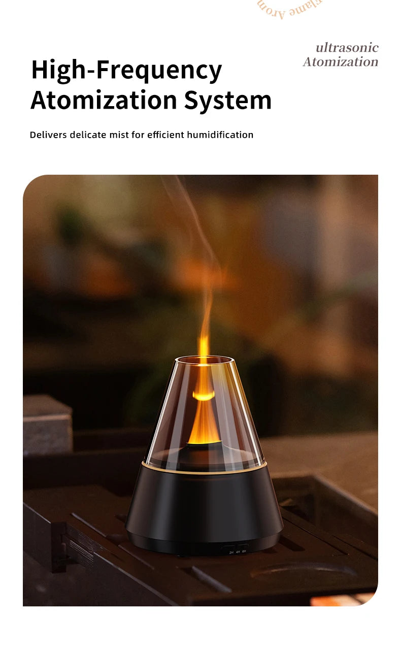 Diffusore di Aromi "Bonfire LED" – Umidificatore Ultrasuoni con Effetto Fiamma Simulata e Luce Atmosferica per Oli Essenziali