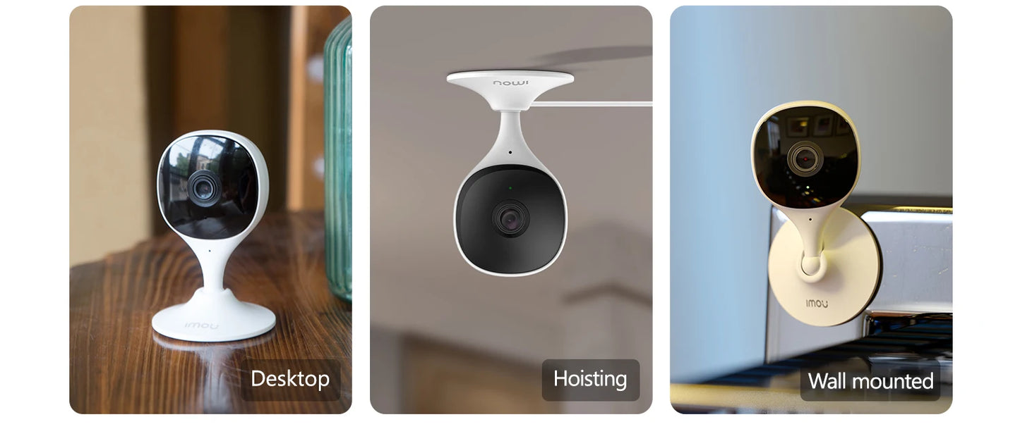 Set 4 Telecamere Wi-Fi IMOU 3MP – Sorveglianza Intelligente con Visione Notturna e Baby Monitor