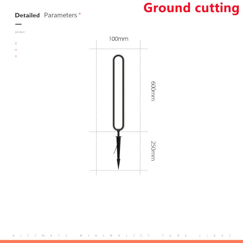 Lampada LED da Giardino Impermeabile – Design Minimal per Ville e Cortili
