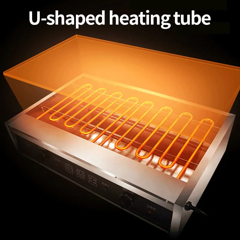 Barbecue Elettrico 8000W in Acciaio Inox – Forno Multifunzione Senza Fumo  Spiedini, Griglia, Pentola BBQ