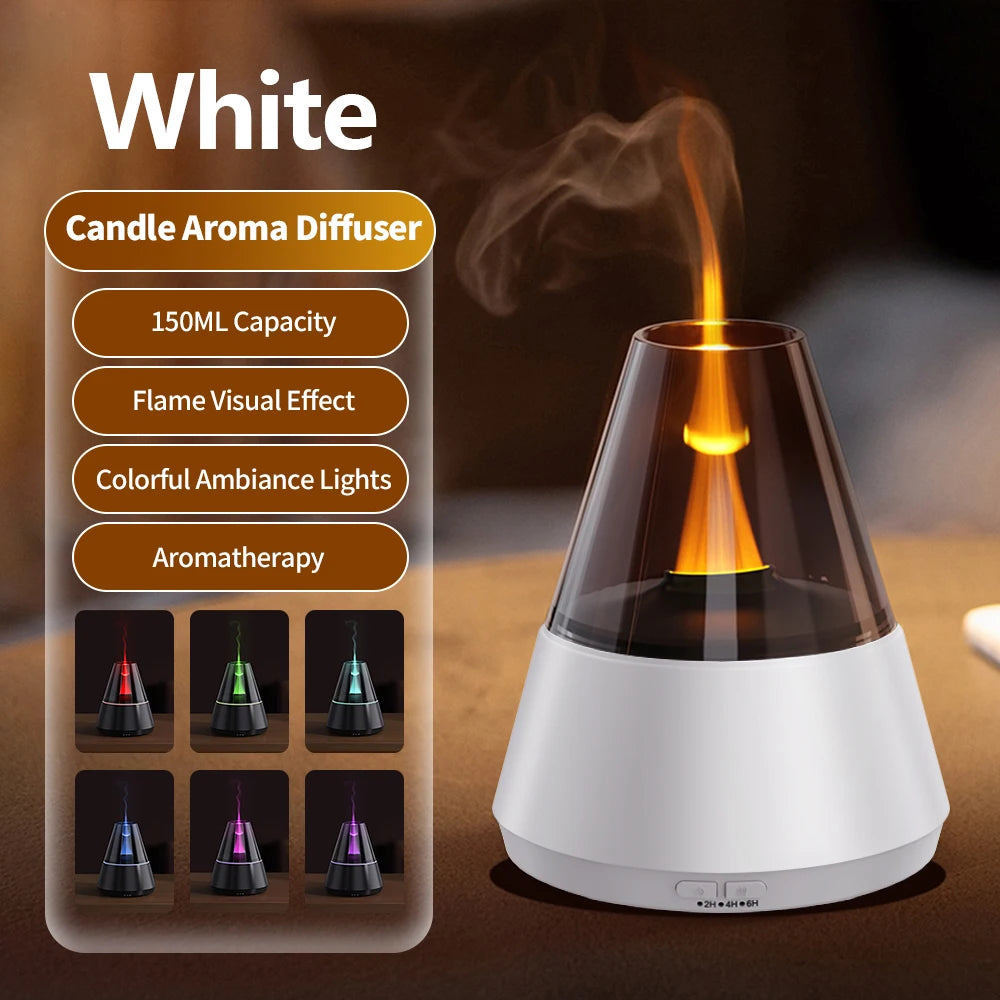 Diffusore di Aromi "Bonfire LED" – Umidificatore Ultrasuoni con Effetto Fiamma Simulata e Luce Atmosferica per Oli Essenziali