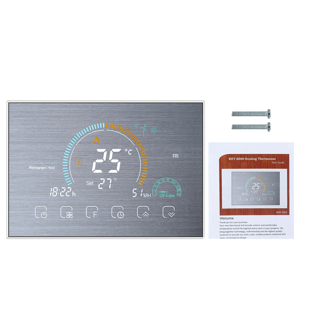 Termostato Wi-Fi Programmabile Smart – Controllo Vocale e App per Caldaie Acqua/Gas