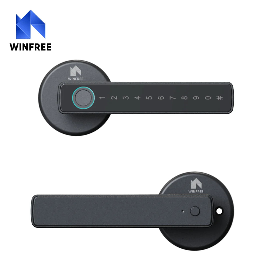 WINFREE ZenLock™ – Serratura Smart per Porte in Legno con Impronta, Codice, Bluetooth e Controllo Vocale