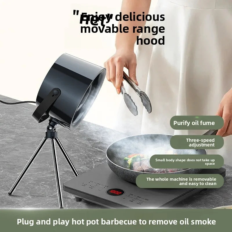Mini Cappa Aspirante USB da Tavolo – Ventilatore da Cucina Portatile per Fumo e Odori