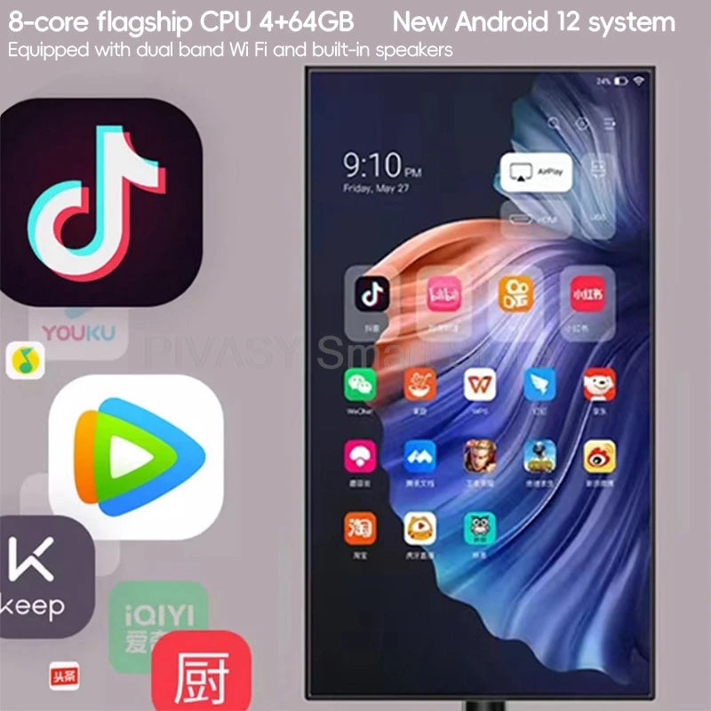 “Smart TV Touch 32” Rotabile – Perfetta per Studio, Gaming e Mobilità”