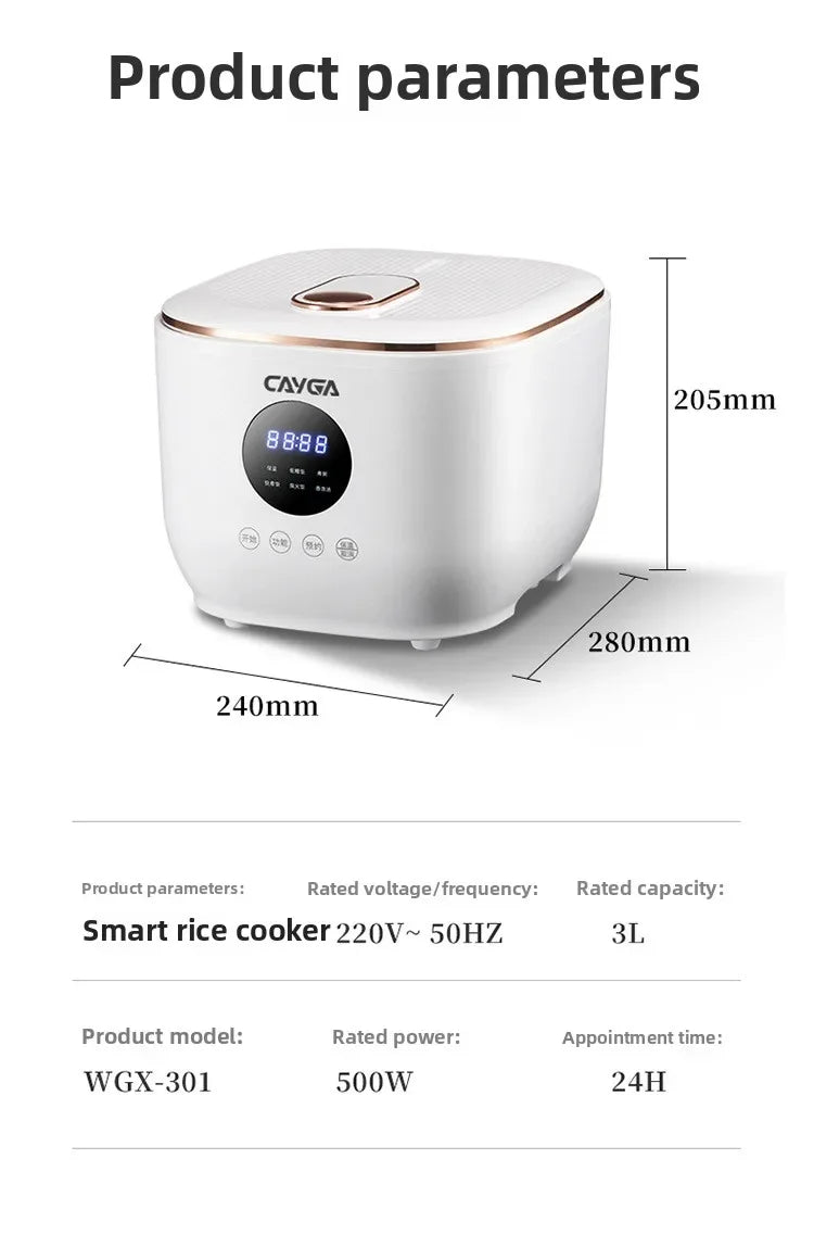 Cuoci Riso Multifunzione Smart 3L - Digitale, Rivestimento Ceramico Antiaderente, Separazione Riso/Zuppa