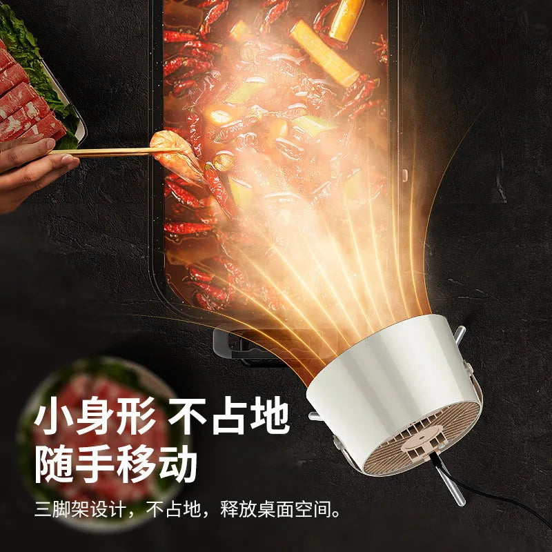 Mini Cappa Aspirante USB da Tavolo – Ventilatore da Cucina Portatile per Fumo e Odori