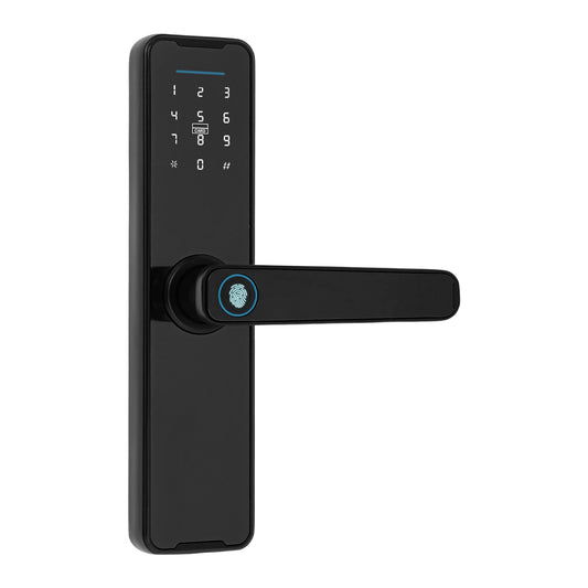 SmartAccess Pro™ – Serratura Intelligente con Maniglia, Impronta Digitale e Controllo WiFi Tuya