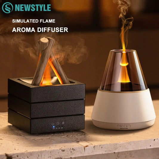 Diffusore di Aromi "Bonfire LED" – Umidificatore Ultrasuoni con Effetto Fiamma Simulata e Luce Atmosferica per Oli Essenziali