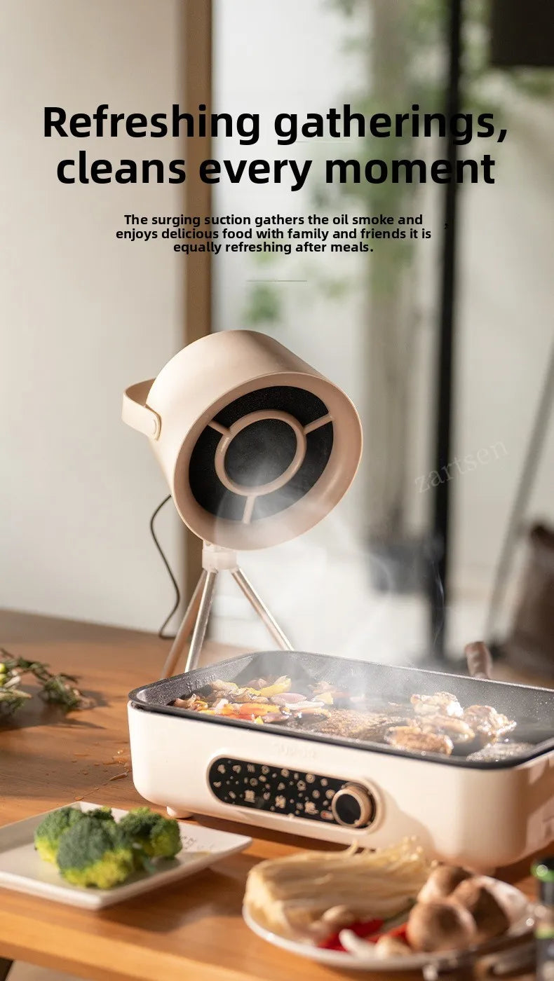 Mini Cappa Aspirante USB da Tavolo – Ventilatore da Cucina Portatile per Fumo e Odori