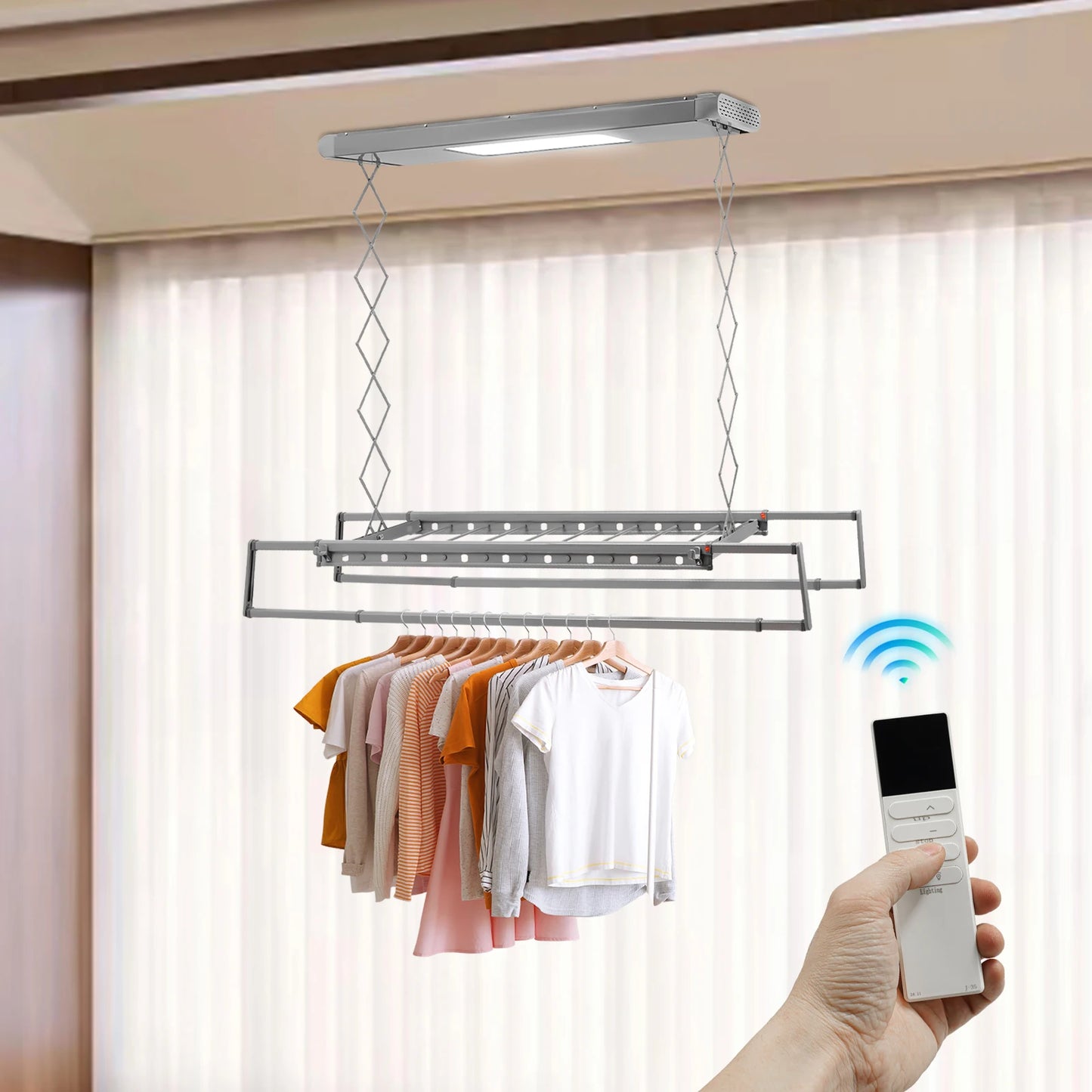 Stendibiancheria Elettrico “Elite” – Sollevamento Telescopico Intelligente con Telecomando  Comfort Premium per la Casa Moderna