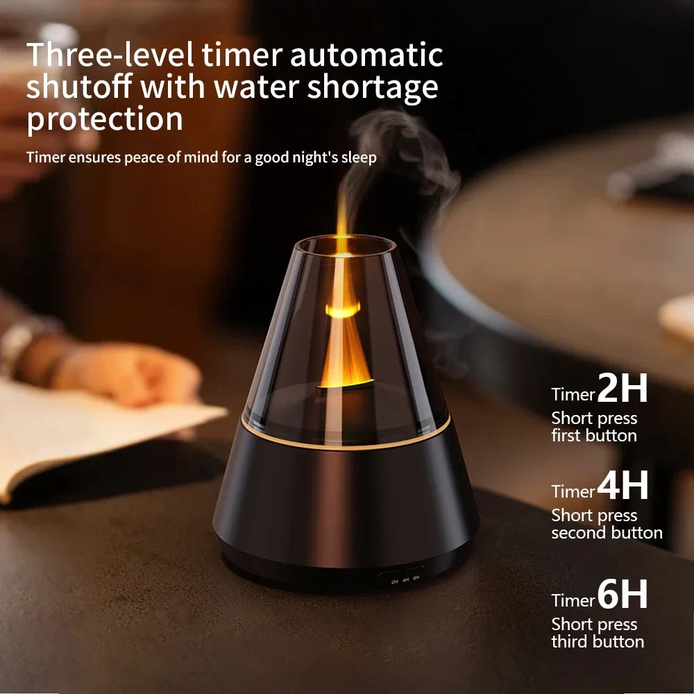 Diffusore di Aromi "Bonfire LED" – Umidificatore Ultrasuoni con Effetto Fiamma Simulata e Luce Atmosferica per Oli Essenziali