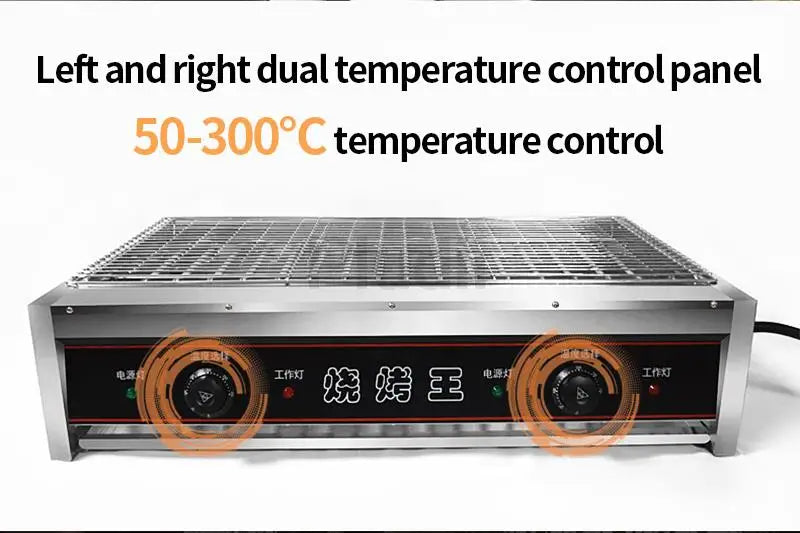 Barbecue Elettrico 8000W in Acciaio Inox – Forno Multifunzione Senza Fumo  Spiedini, Griglia, Pentola BBQ