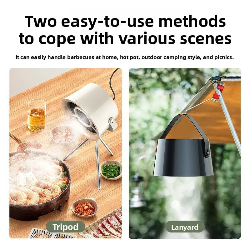 Mini Cappa Aspirante USB da Tavolo – Ventilatore da Cucina Portatile per Fumo e Odori