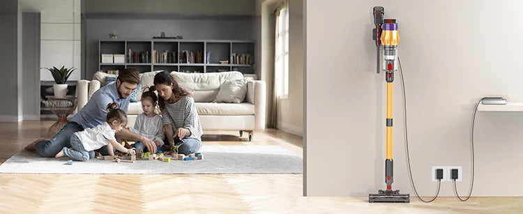 IDEACH FlexClean™ – Aspirapolvere Smart Senza Fili 550W con Display Touch, 50KPA, Asta Pieghevole e 3 Modalità