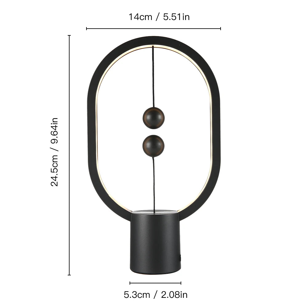 Lampada LED da Tavolo Creativa – Luce Notturna con Bilanciamento Magnetico USB per Camera e Studio