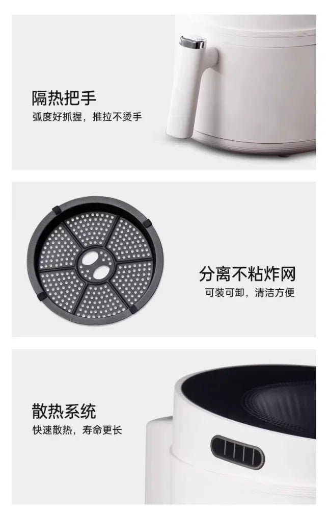 Air Fryer XXL 360° – Forno Multifunzione a Cottura Circolare  Antiaderente, Facile da Pulire, Nuovo Design 2025