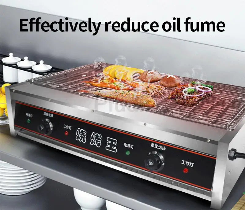 Barbecue Elettrico 8000W in Acciaio Inox – Forno Multifunzione Senza Fumo  Spiedini, Griglia, Pentola BBQ