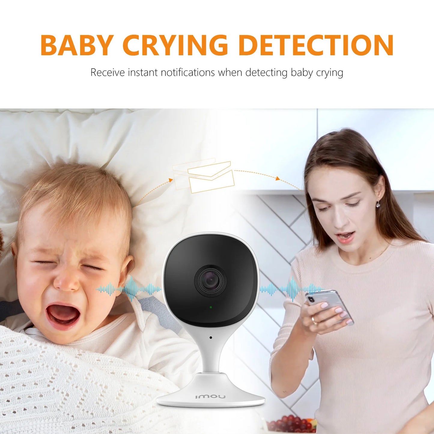 Set 4 Telecamere Wi-Fi IMOU 3MP – Sorveglianza Intelligente con Visione Notturna e Baby Monitor