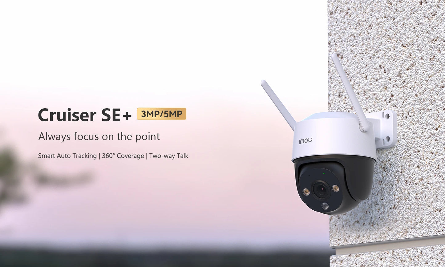 Telecamera Wi-Fi IMOU Cruiser SE+ 5MP – Sorveglianza Esterna Smart con Visione Notturna a Colori e Zoom 8x