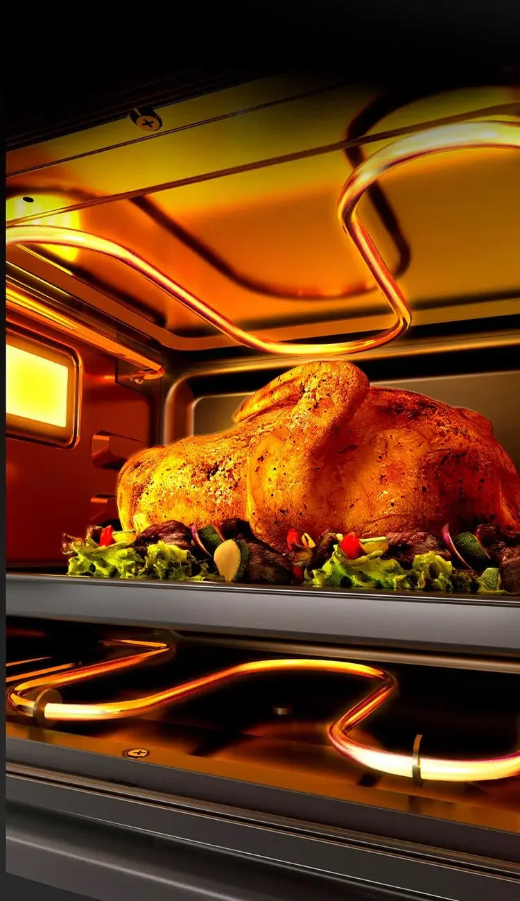 Forno Smart a Vapore 2-in-1 da 28L – Cottura a Vapore & Tradizionale  Design Gold  Haoyunma Elite