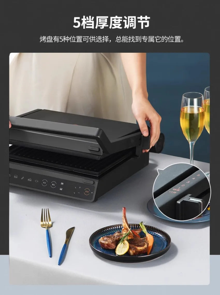Grilled Steak Machine Intelligente – Barbecue Doppia Piastra  Cottura Automatica, Sandwich & Bistecche Perfette