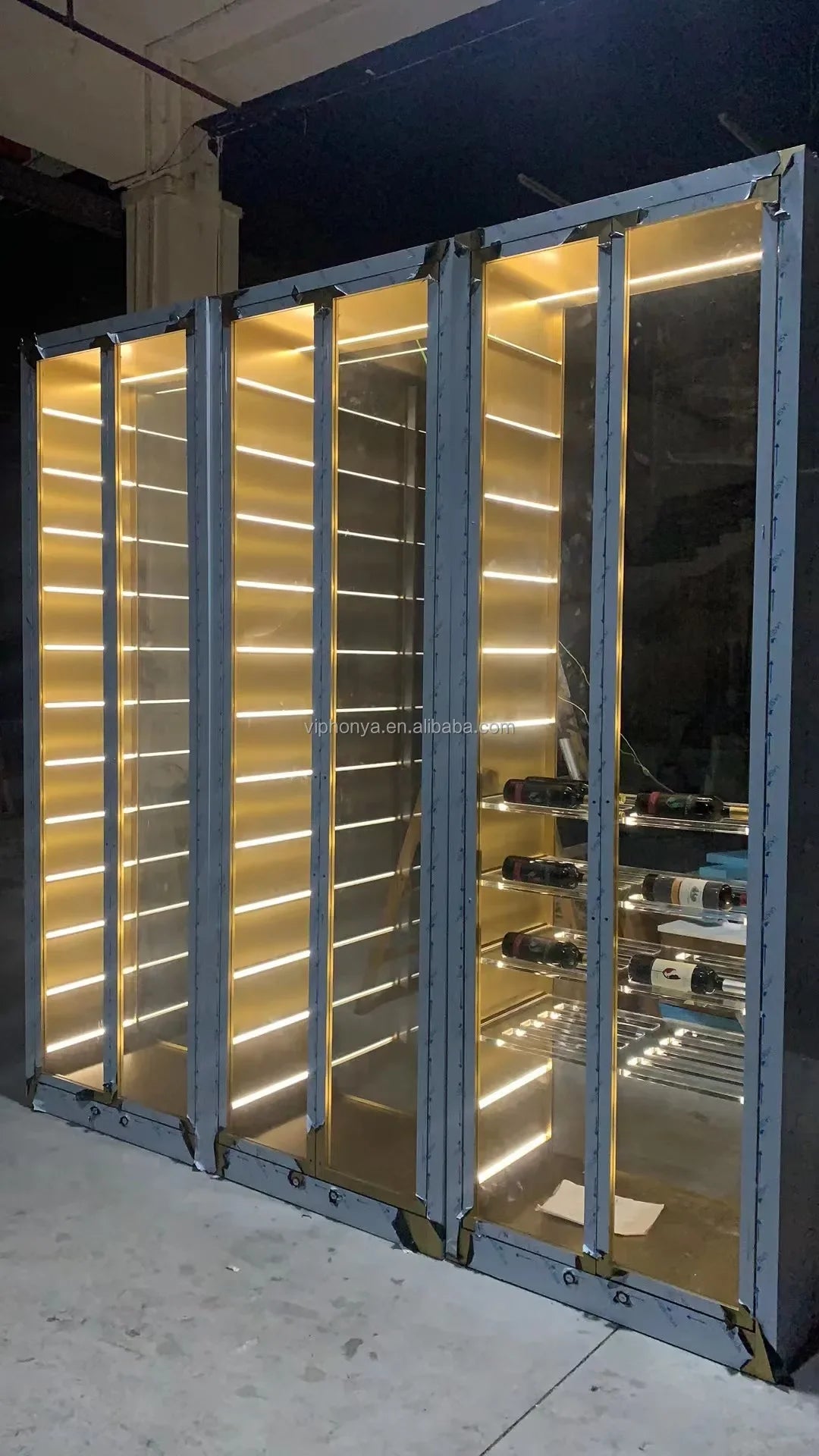 Cantinetta Vino Doppia Porta – Raffreddamento a Compressore, Controllo Smart Elettrico, Frigorifero Freestanding per Champagne, Vini Rossi e Bianchi