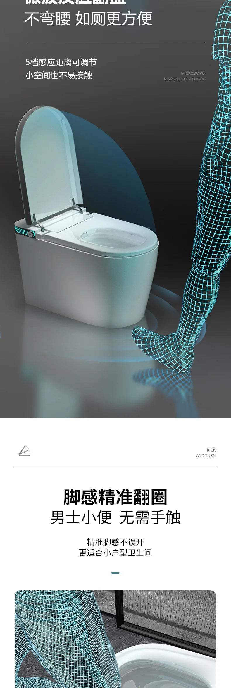 WC Intelligente GN123EE – Seduta Riscaldata, Comandi Vocali, Coperchio Automatico, Asciugatura e Schiuma Protettiva