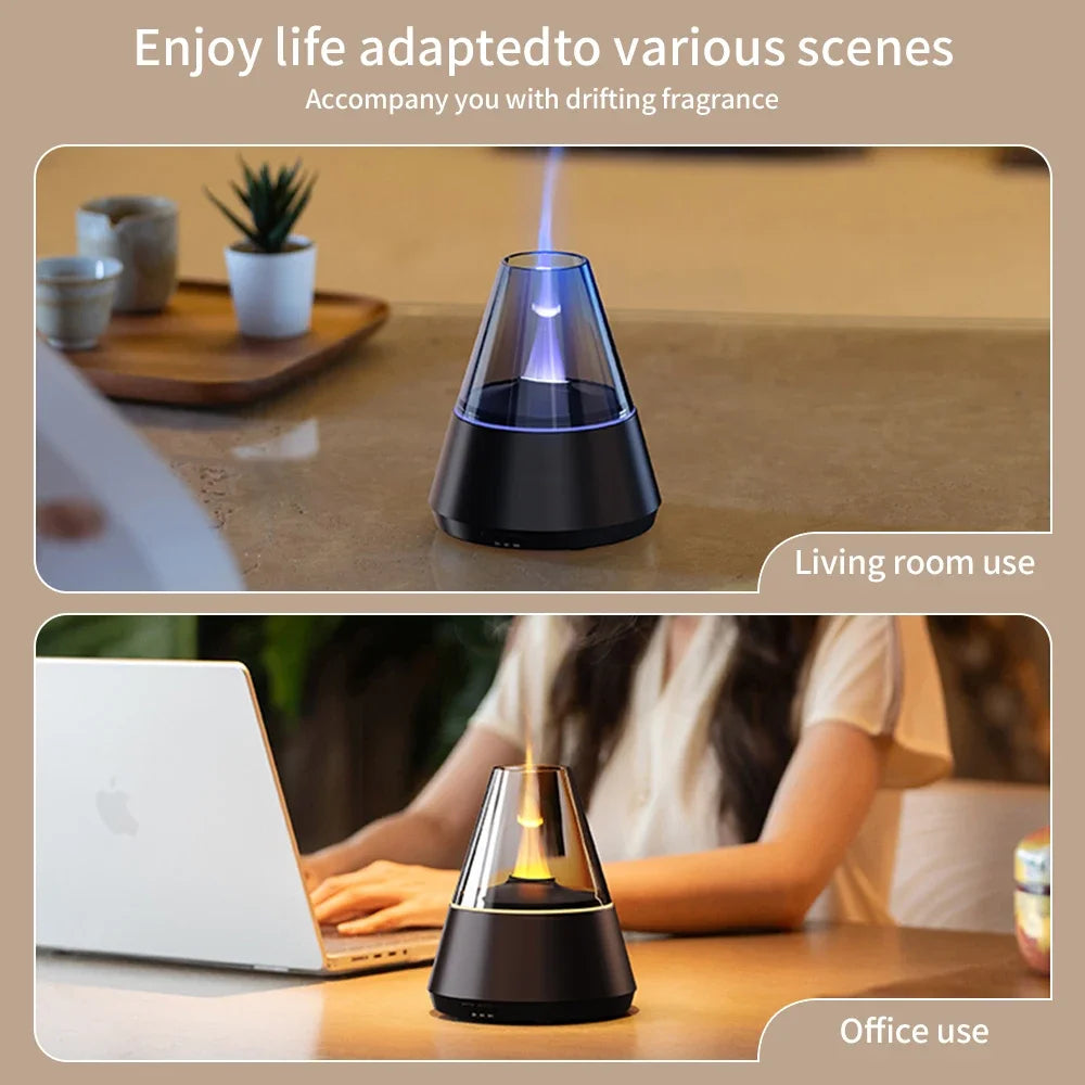 Diffusore di Aromi "Bonfire LED" – Umidificatore Ultrasuoni con Effetto Fiamma Simulata e Luce Atmosferica per Oli Essenziali