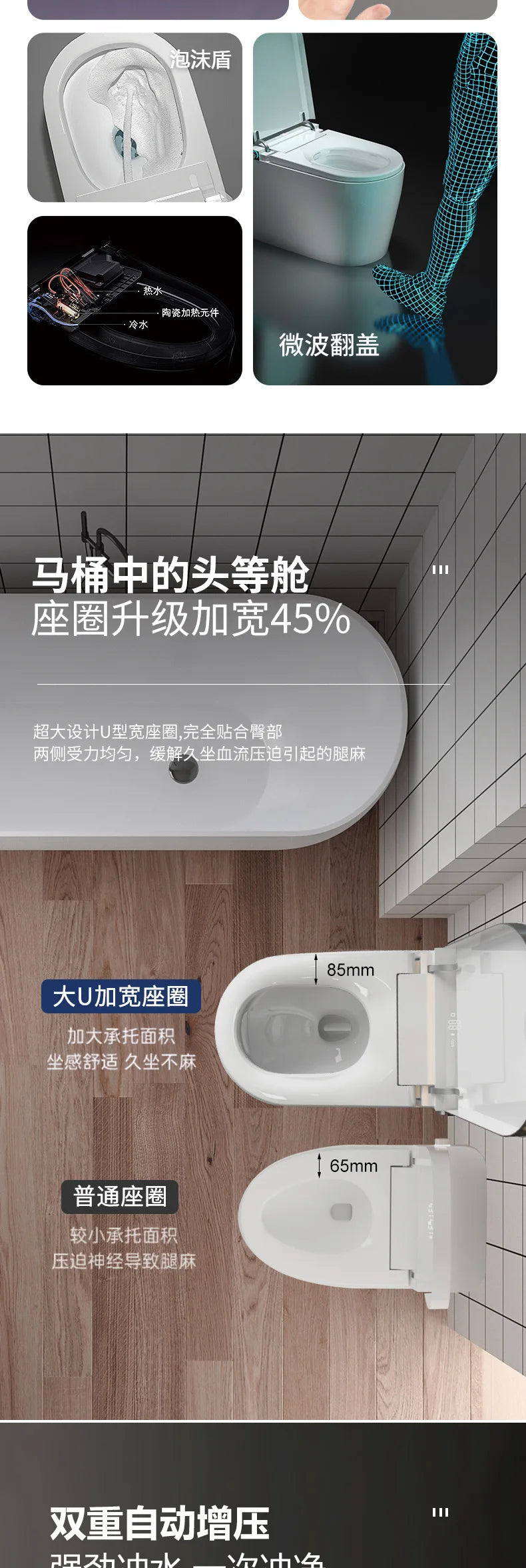 WC Intelligente GN123EE – Seduta Riscaldata, Comandi Vocali, Coperchio Automatico, Asciugatura e Schiuma Protettiva
